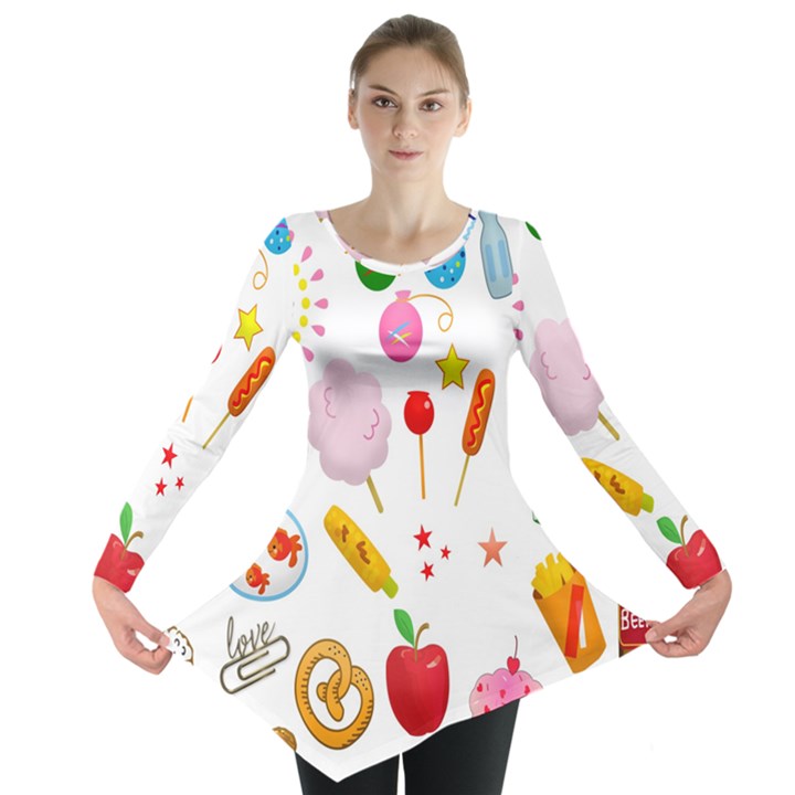 Summer-fair-food-goldfish Copy Copy Long Sleeve Tunic 