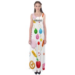 Summer-fair-food-goldfish Copy Copy Empire Waist Maxi Dress by Nexatart