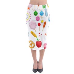 Summer-fair-food-goldfish Copy Copy Midi Pencil Skirt by Nexatart