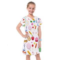 Summer-fair-food-goldfish Copy Copy Kids  Drop Waist Dress by Nexatart