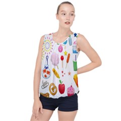 Summer-fair-food-goldfish Copy Copy Bubble Hem Chiffon Tank Top by Nexatart