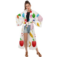 Summer-fair-food-goldfish Copy Copy Maxi Kimono by Nexatart