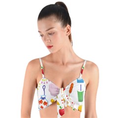 Summer-fair-food-goldfish Copy Copy Woven Tie Front Bralet by Nexatart