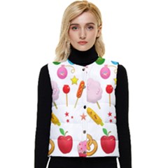 Summer-fair-food-goldfish Copy Copy Women s Short Button Up Puffer Vest