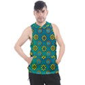 Yellow And Blue Proud Blooming Flowers Men s Sleeveless Hoodie View1