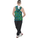 Yellow And Blue Proud Blooming Flowers Men s Sleeveless Hoodie View2