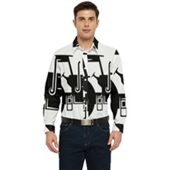 Black-farm-tractor-cut Men s Long Sleeve  Shirt by DinzDas