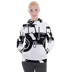 Black-farm-tractor-cut Women s Hooded Pullover