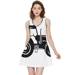 Black-farm-tractor-cut Inside Out Reversible Sleeveless Dress