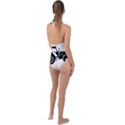 Black-farm-tractor-cut Plunge Cut Halter Swimsuit View2