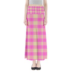 Pink Tartan 4 Full Length Maxi Skirt by tartantotartanspink