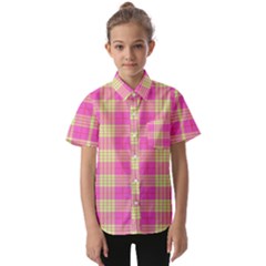 Pink Tartan 4 Kids  Short Sleeve Shirt by tartantotartanspink