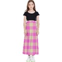 Pink Tartan 4 Kids  Flared Maxi Skirt View1