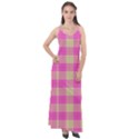 Pink Tartan 4 Sleeveless Velour Maxi Dress View1