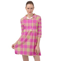 Pink Tartan 4 Mini Skater Shirt Dress