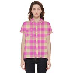 Pink Tartan 4 Short Sleeve Pocket Shirt by tartantotartanspink