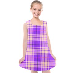 Pink Tartan 6 Kids  Cross Back Dress by tartantotartanspink