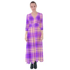 Pink Tartan 6 Button Up Maxi Dress by tartantotartanspink