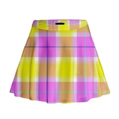 Pink Tartan-8 Mini Flare Skirt by tartantotartanspink