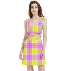 Pink Tartan-8 Velvet Cutout Dress by tartantotartanspink