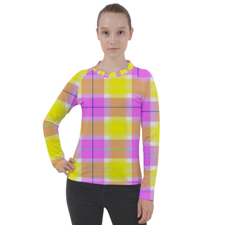 Pink Tartan-8 Women s Pique Long Sleeve Tee