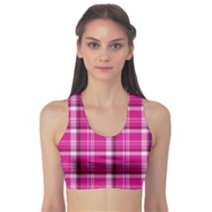 Pink Tartan-9 Sports Bra by tartantotartanspink