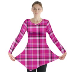 Pink Tartan-9 Long Sleeve Tunic 