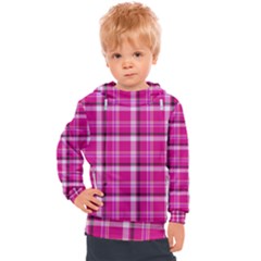 Pink Tartan-9 Kids  Hooded Pullover by tartantotartanspink