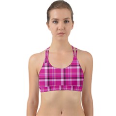 Pink Tartan-9 Back Web Sports Bra