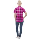 Pink Tartan-9 Women s Short Sleeve Pocket Shirt View2