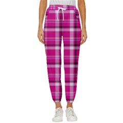 Pink Tartan-9 Cropped Drawstring Pants by tartantotartanspink