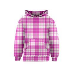 Pink Tartan Kids  Pullover Hoodie by tartantotartanspink