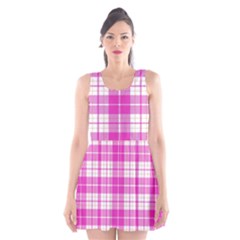 Pink Tartan Scoop Neck Skater Dress by tartantotartanspink