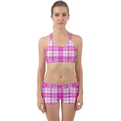 Pink Tartan Back Web Gym Set