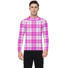 Pink Tartan Men s Long Sleeve Rash Guard by tartantotartanspink