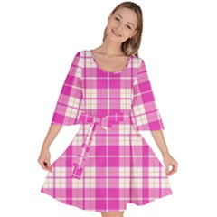 Pink Tartan Velour Kimono Dress by tartantotartanspink