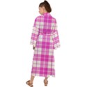 Pink Tartan Maxi Kimono View2