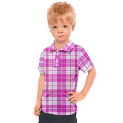 Pink Tartan Kids  Polo Tee