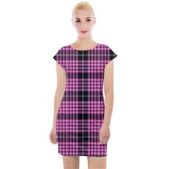 Pink Tartan 3 Cap Sleeve Bodycon Dress by tartantotartanspink