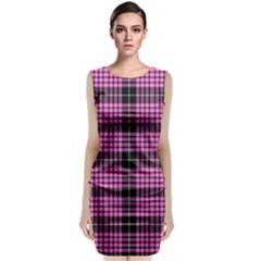 Pink Tartan 3 Classic Sleeveless Midi Dress by tartantotartanspink