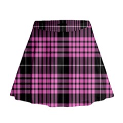 Pink Tartan 3 Mini Flare Skirt by tartantotartanspink