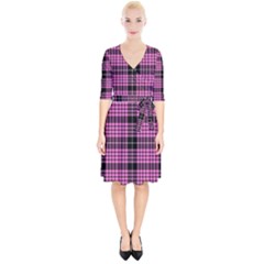 Pink Tartan 3 Wrap Up Cocktail Dress by tartantotartanspink