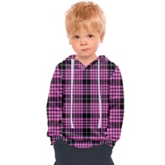 Pink Tartan 3 Kids  Overhead Hoodie