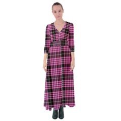 Pink Tartan 3 Button Up Maxi Dress by tartantotartanspink