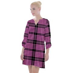 Pink Tartan 3 Open Neck Shift Dress by tartantotartanspink