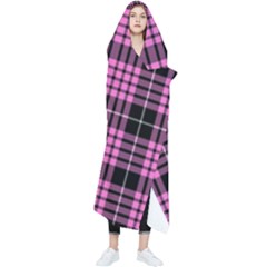 Pink Tartan 3 Wearable Blanket by tartantotartanspink