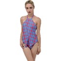 Pink Tartan 5 Go with the Flow One Piece Swimsuit View1