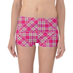 Pink Tartan-10 Boyleg Bikini Bottoms