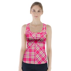 Pink Tartan-10 Racer Back Sports Top by tartantotartanspink