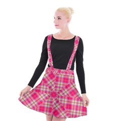 Pink Tartan-10 Suspender Skater Skirt